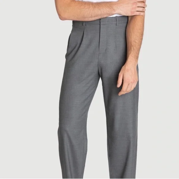 Kit and Ace | Pants | Kit And Ace Dress Pants Pleated Trousers Mens Size 32  X 26 Gray Wool Silk | Poshmark